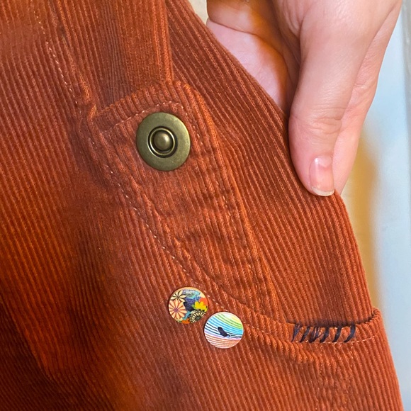 Burnt Orange Corduroy Overall Dress from ModCloth - Picture 5 of 9